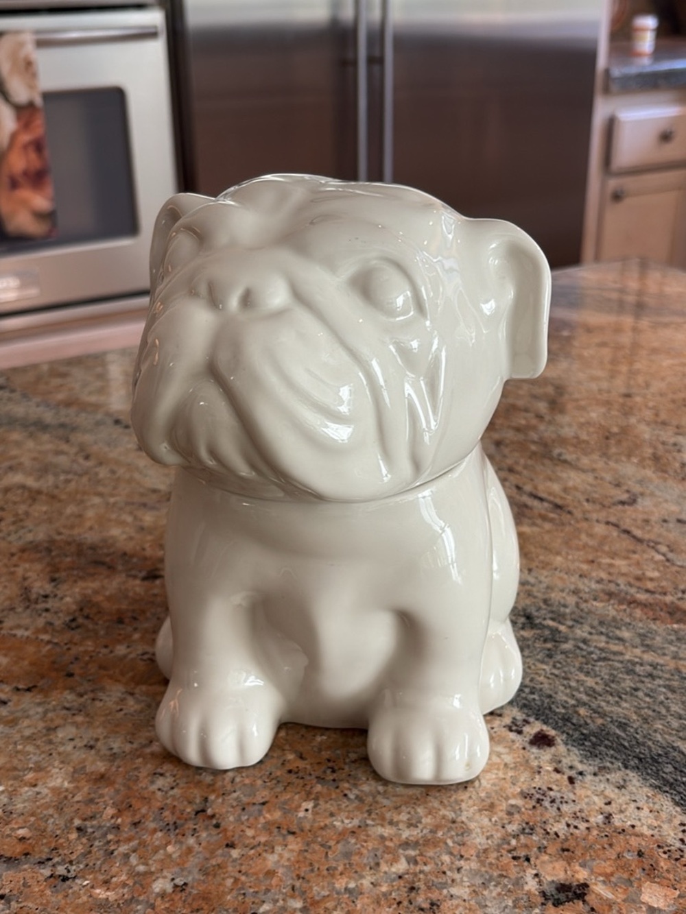 CUTE!! Threshold Bulldog Ceramic Accent Vase